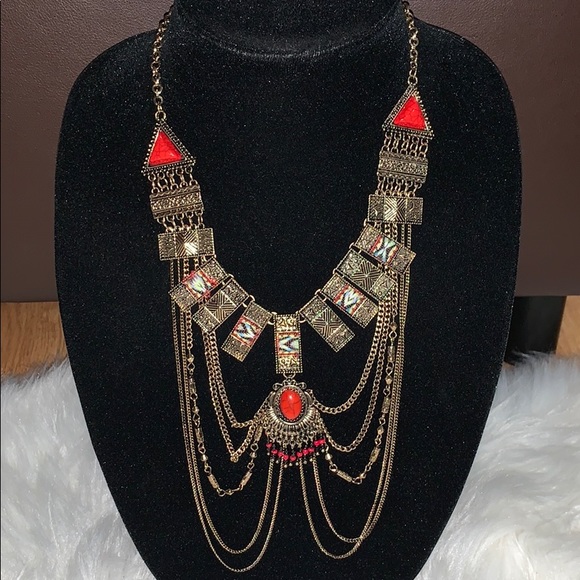 Statement Gold Necklace - Picture 6 of 7